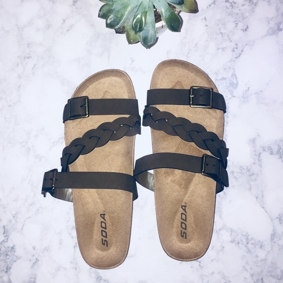 soda braided sandals
